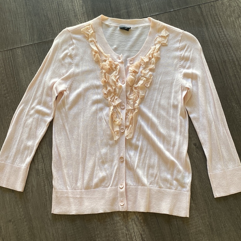 CLUB MONACO| ruffle cardigan S